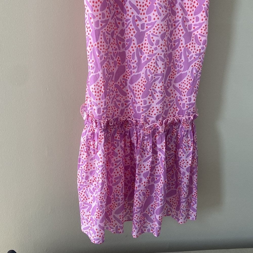 Tuckernuck Persifor- Pink & Lavender Ruffle Hem Midi Dress - Picture 11 of 13